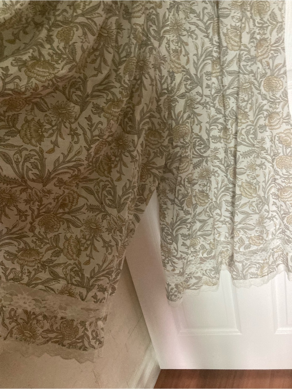 NATURAL LIFE Cotton & Lace Jumpsuit - Vintage, Vines, Size Medium - Picture 12 of 16